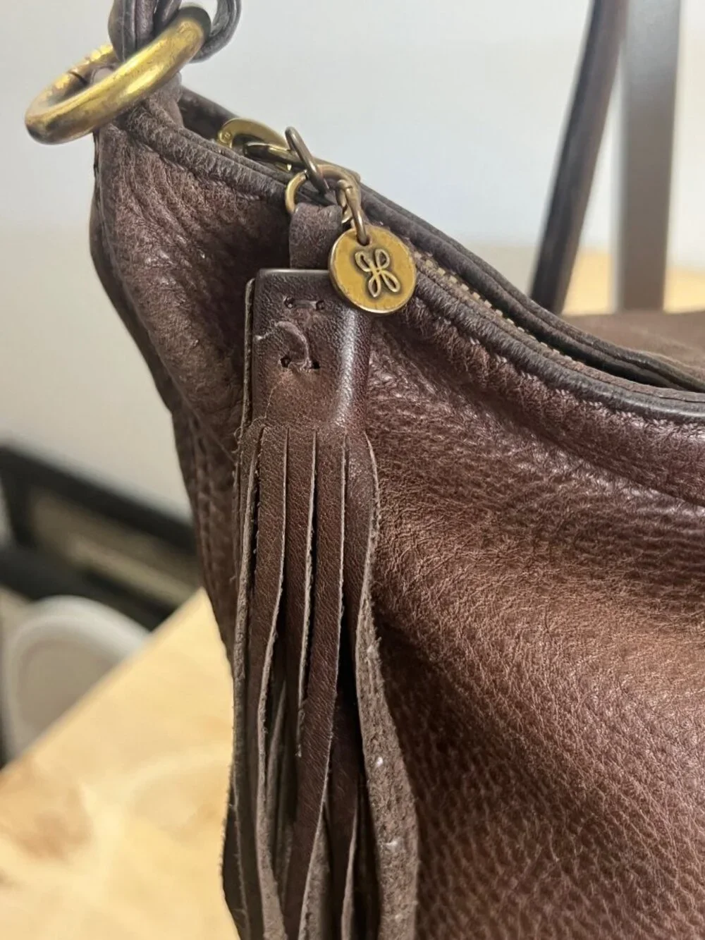 Hobo International Leather Convertible Backpack & Shoulder Bag in Deep Brown